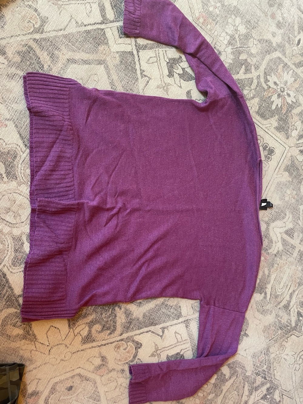 Eileen Fisher Plum Scoop Neck Lightweight Sweater